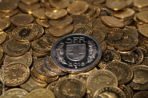 5 Franken Geldstück vorderseite Schweiz