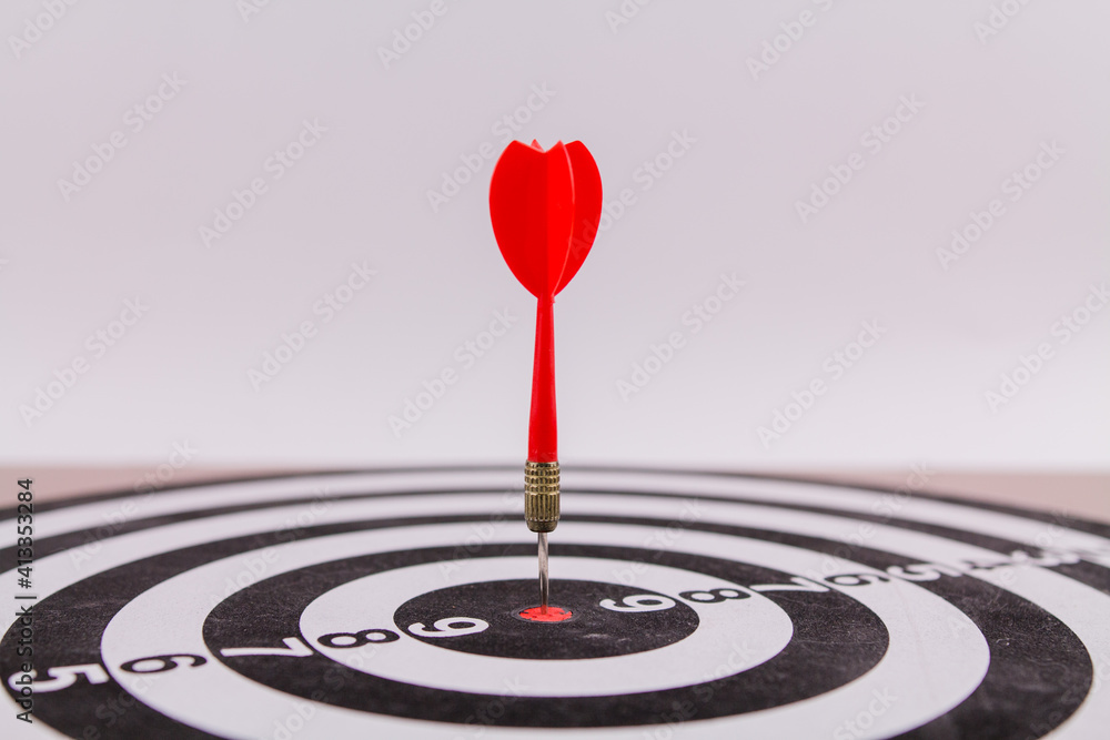 red dart darts in the center of the target hit the target won red dart darts in the center of the target hit the target won