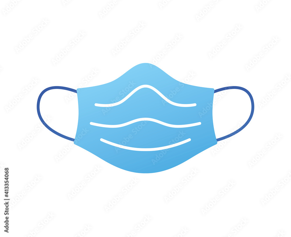 Medical face protective mask isolated icon flat design, COVID-19 coronavirus, flu virus epidemic protection. Medical face protective mask isolated icon flat design, COVID-19 coronavirus, flu virus epidemic protection.