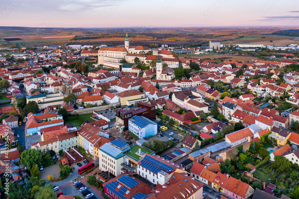 Mikulov Castle and Town at Dawn