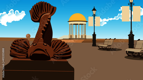 Embankment Berdyansk Sea of Azov, Ukraine