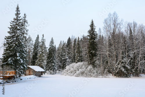 RUSKEALA, RUSSIA- JANUARY 15, 2021: Ruskeala Waterfalls in winter