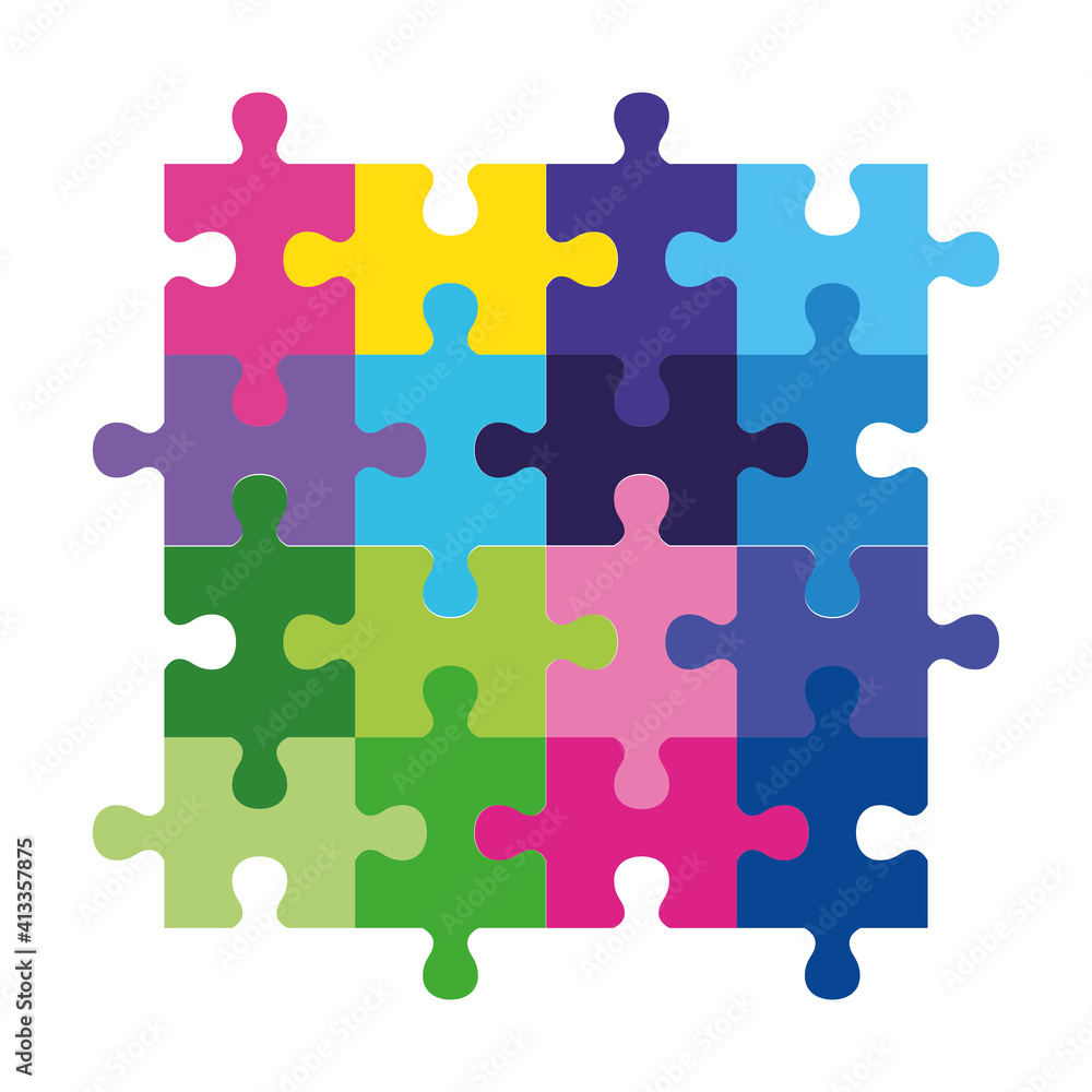 puzzle game pieces toys icon vector illustration design puzzle game pieces toys icon vector illustration design