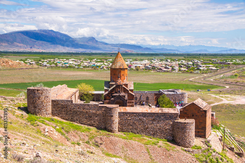 Awe-Inspiring Armenian Medieval Khor Virap Monastery in Yerevan, Armenia.