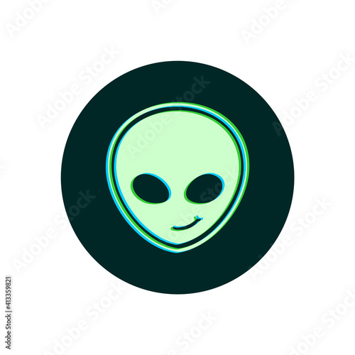 Alien face symbol