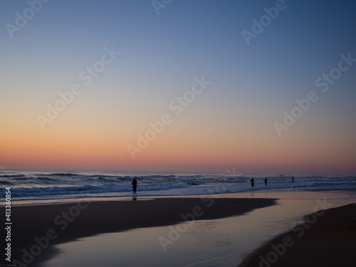 Fisherman at the beach in OBX