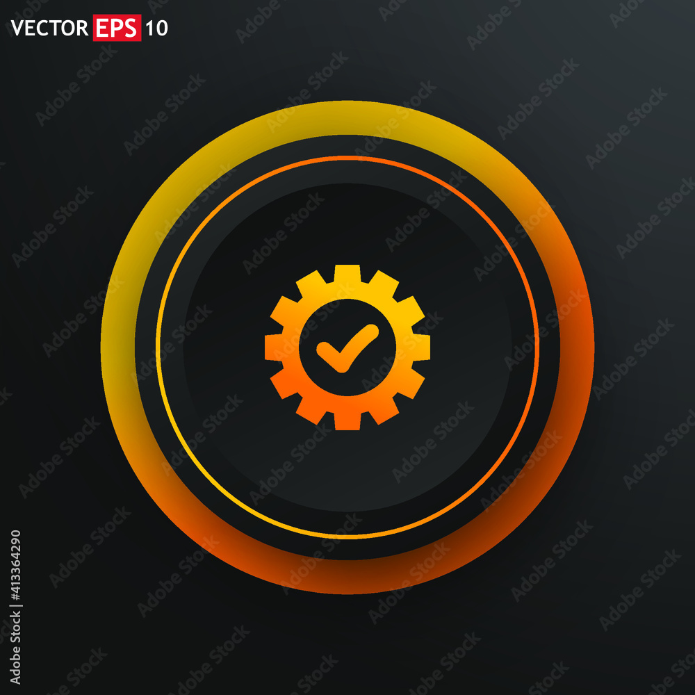 Fototapeta premium Execution flat sign. Single flat icon on blackbackground.