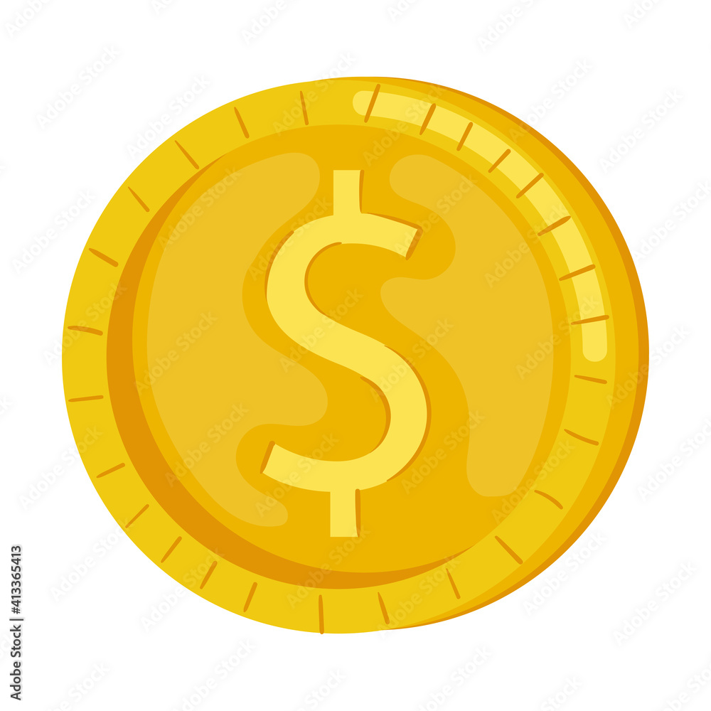 coin cash dollar money icon vector illustration design coin cash dollar money icon vector illustration design