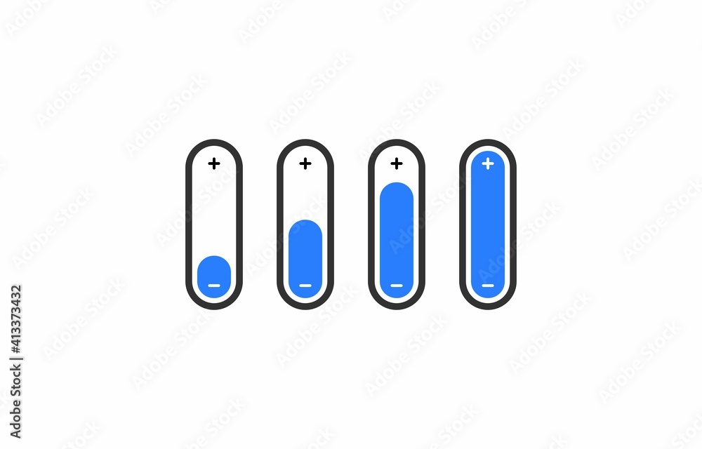 Vector of Volume Slider Level Indicator Bar Icon Template Vector of Volume Slider Level Indicator Bar Icon Template