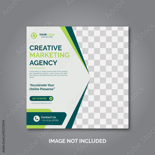 Corporate and digital business marketing promotion post design or social media banner