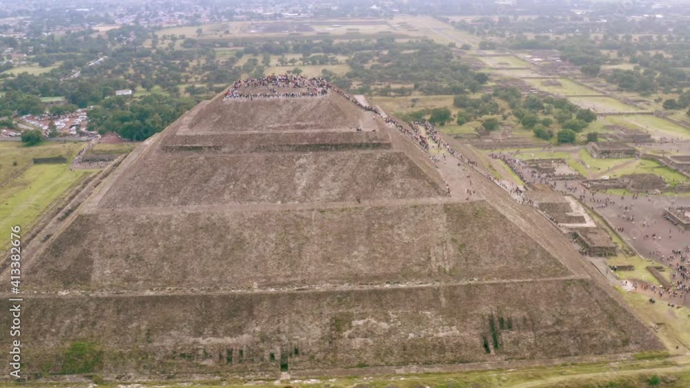 Aerial: Teotihuacan Pyramids, drone view. Part 47 Aerial: Teotihuacan Pyramids, drone view. Part 47