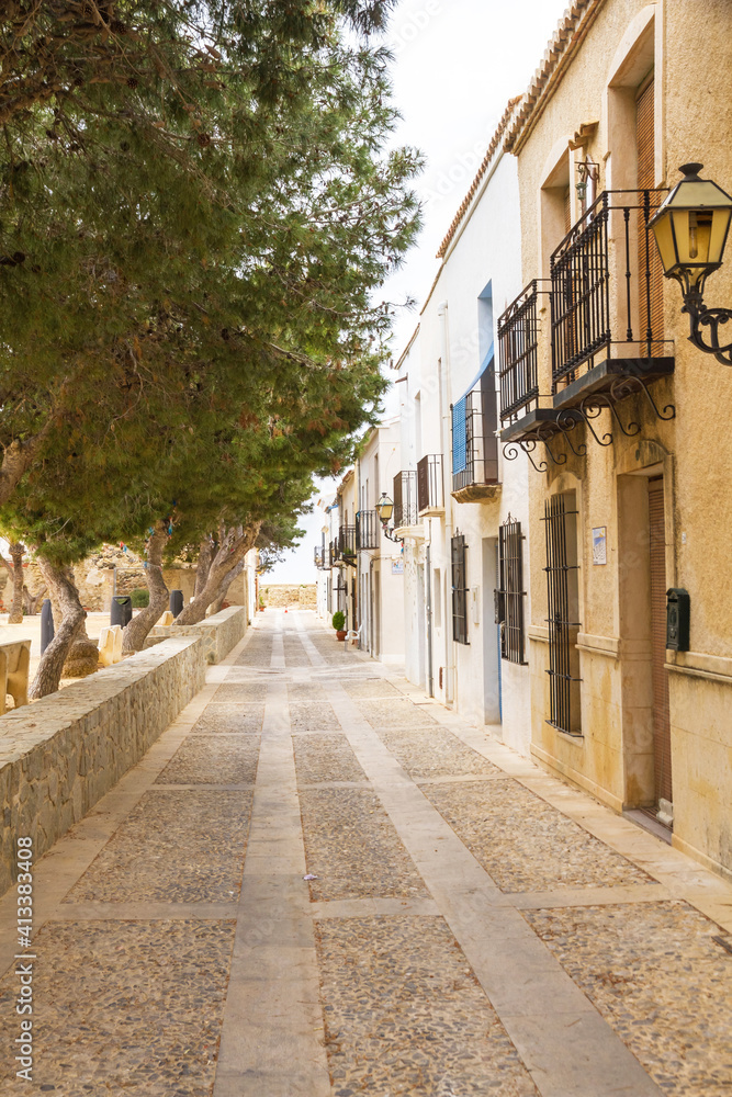 Obraz premium Houses of the Island of Tabarca. Alicante 