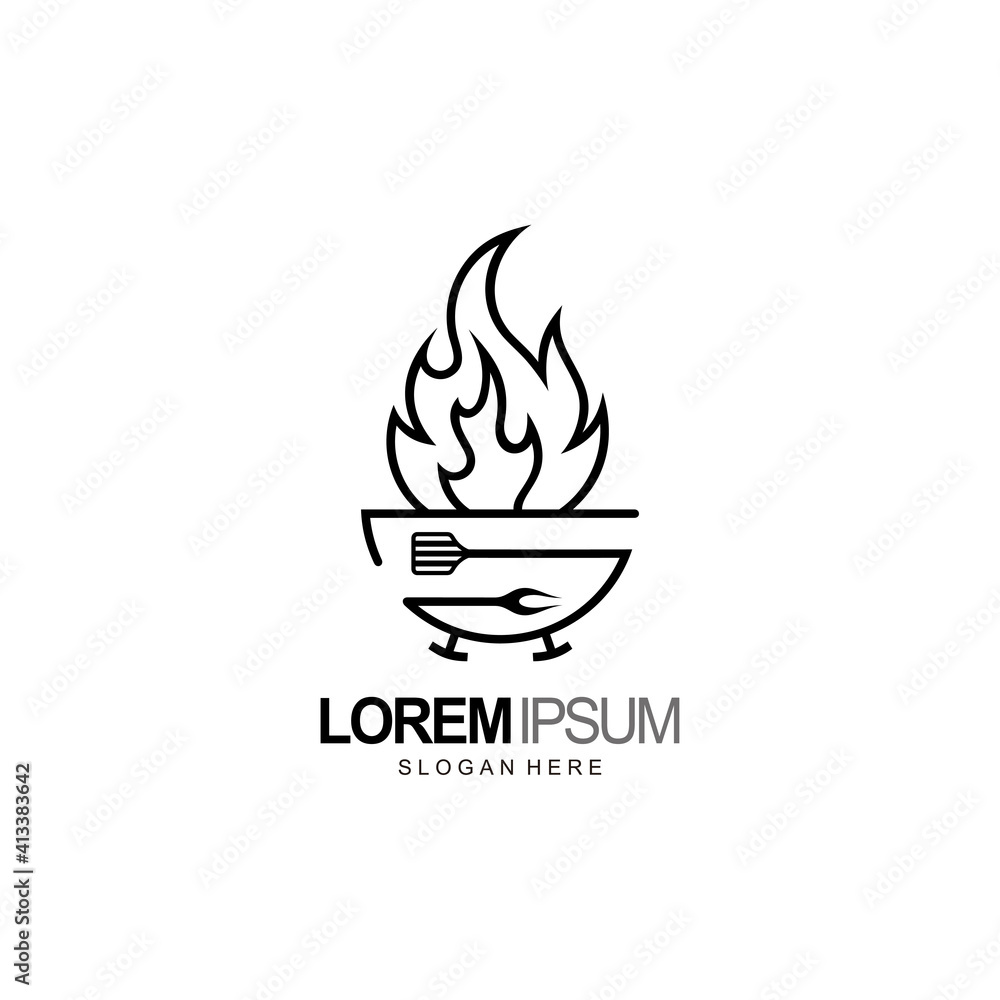 restaurant logo design and barbecue restaurant logo design and barbecue