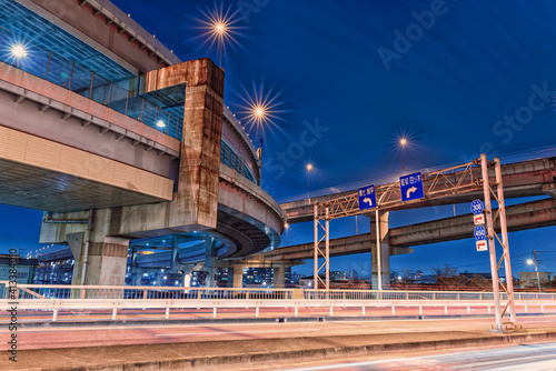 小菅ジャンクションの夜景 photo