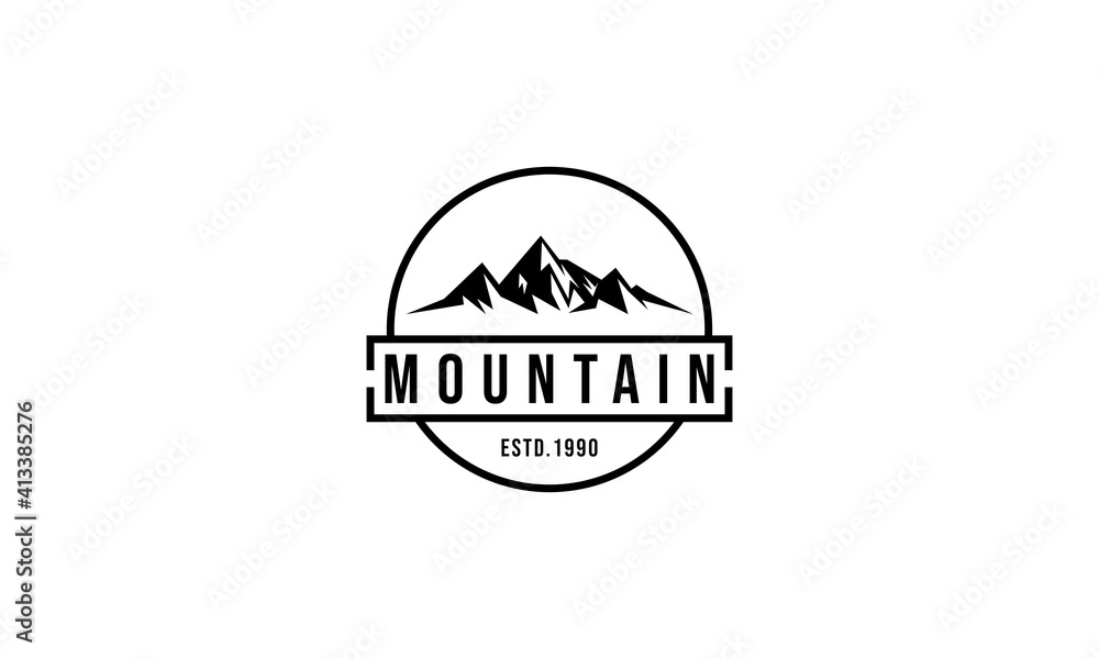 beautiful looking mountain logo on white background beautiful looking mountain logo on white background