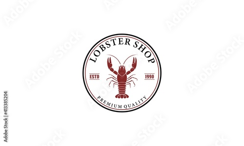 logo for a shop or place that sells and supplies lobster