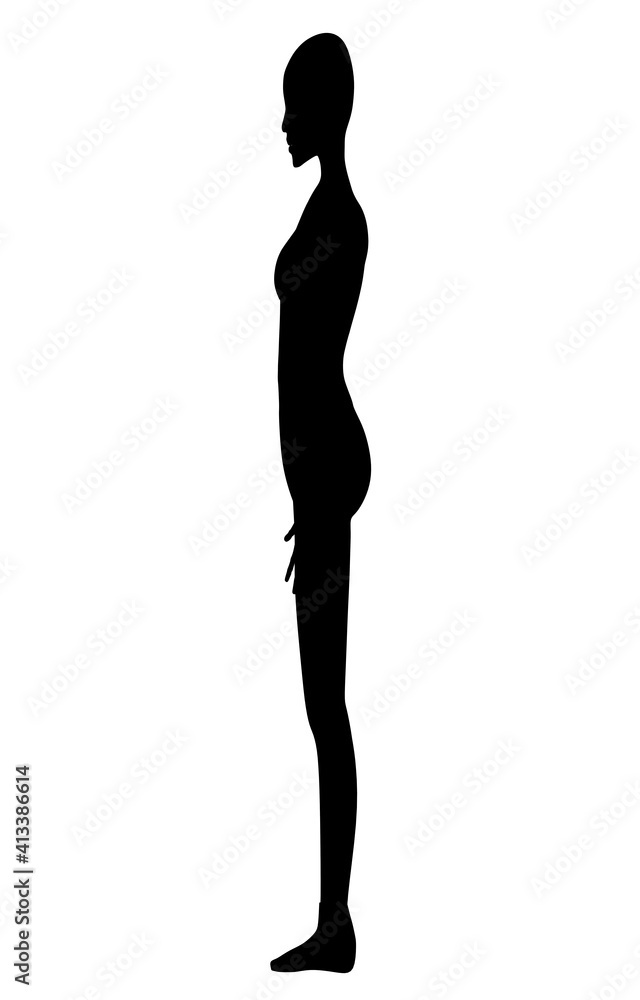 人の横向きのシルエット