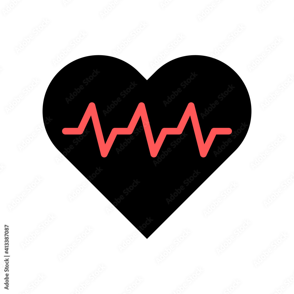 Heartbeat with heart icon. Heartbeat vector icon. Heart icon with heartbeat in flat style. Vector illustration. Heartbeat with heart icon. Heartbeat vector icon. Heart icon with heartbeat in flat style. Vector illustration.