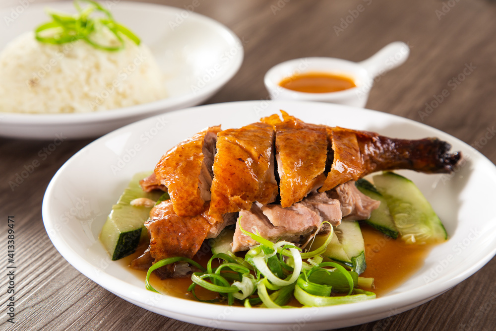 roast duck rice, popular of hawker food