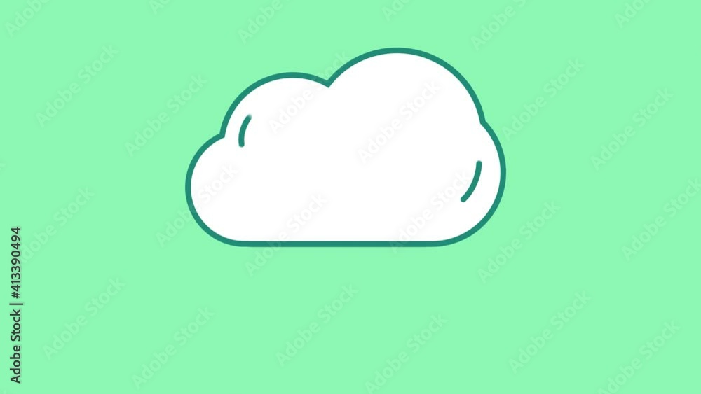 Cloud line icon on the Alpha Channel Cloud line icon on the Alpha Channel