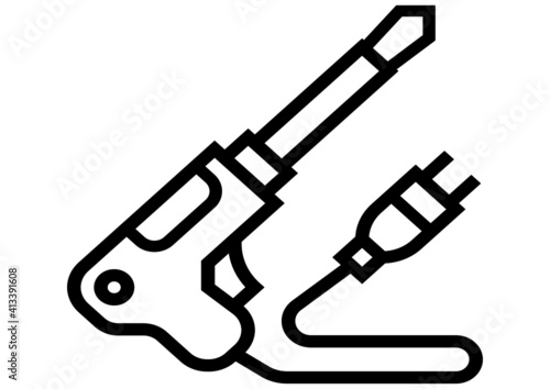 drill machine vector glyph flat icon for apps and website