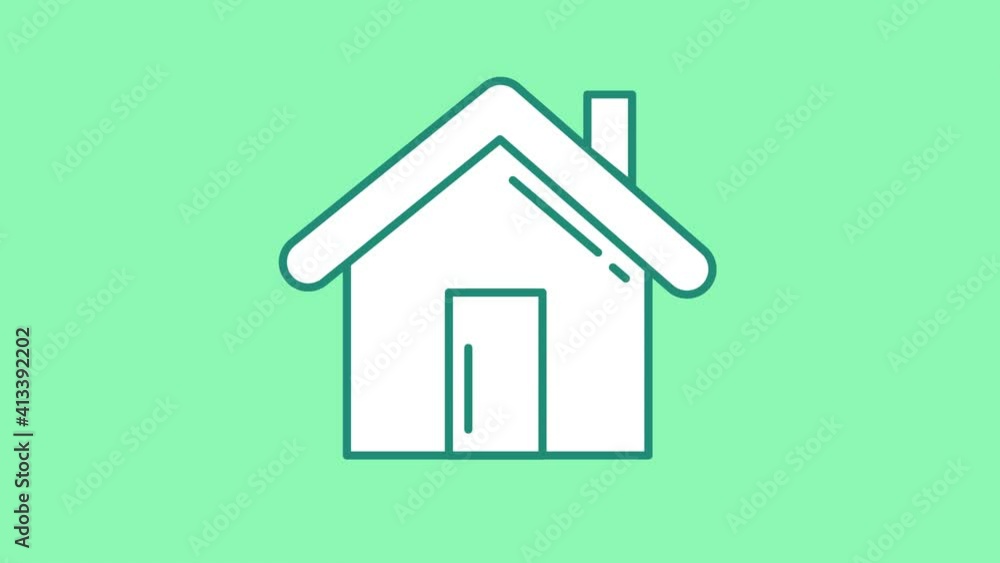 House line icon on the Alpha Channel House line icon on the Alpha Channel