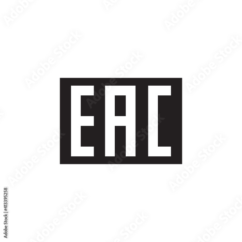 EAC mark icon symbol sign vector