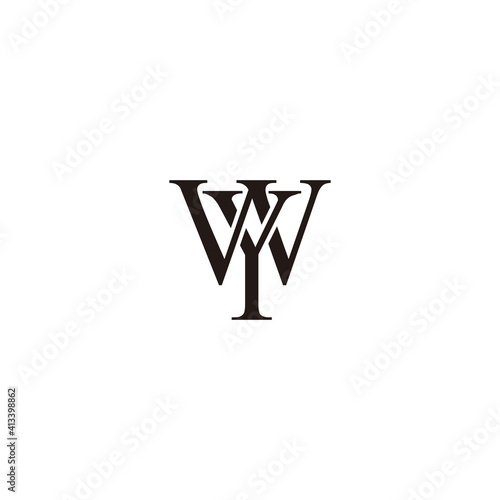 simple w and y luxury logo