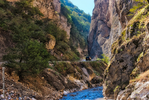 Gorge in the Greater Caucasus, Quba region, Azerbaijan