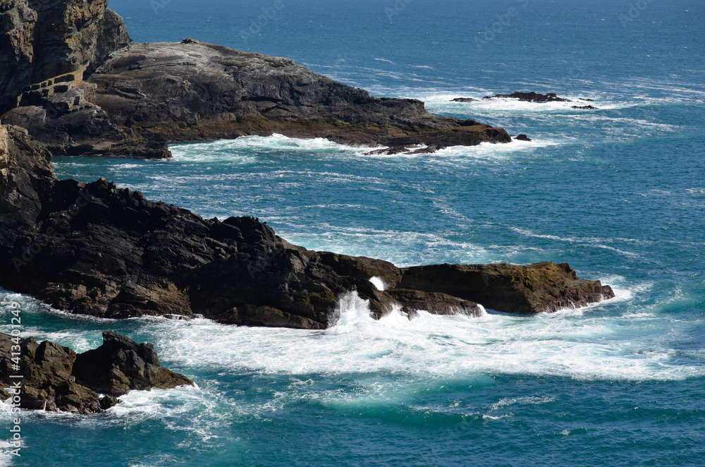 waves and rocks