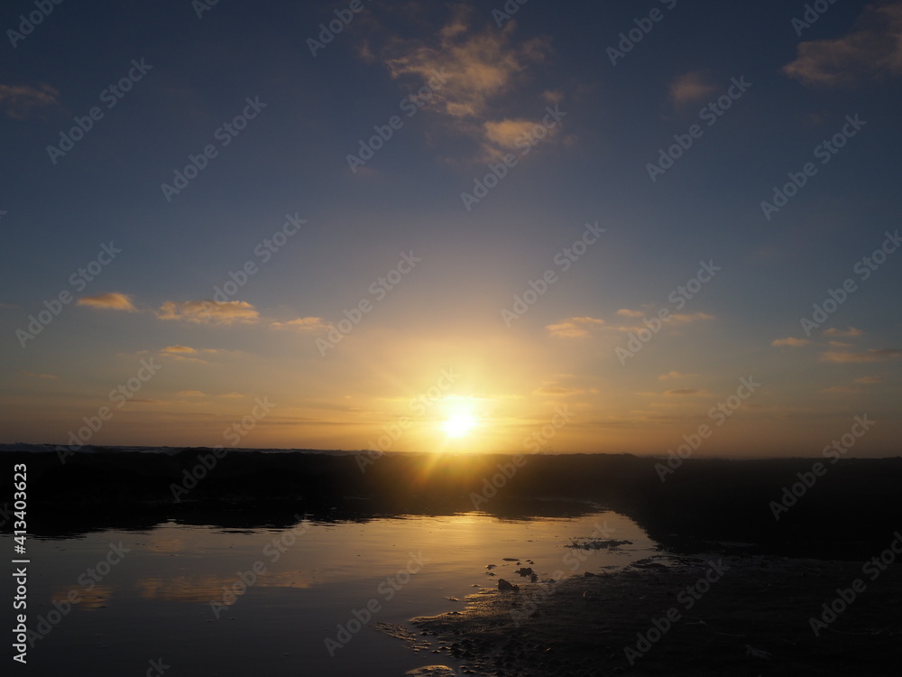 Fototapeta premium Sunset at the beach