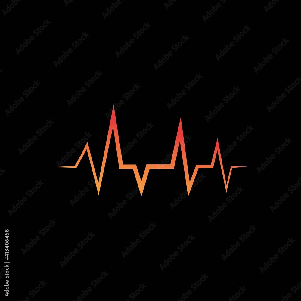 Heartbeat Cardiogram Icon Vector illustration