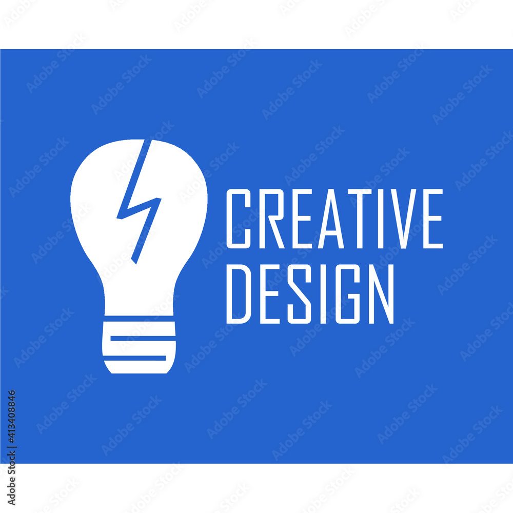 light bulb with creative design phrase next to it light bulb with creative design phrase next to it