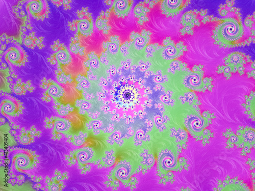 Multicolored fractal pattern