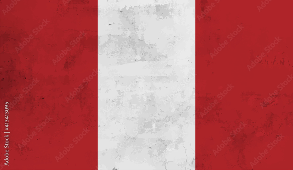 Grunge Peru flag. Peru flag with waving grunge texture. Grunge Peru flag. Peru flag with waving grunge texture.