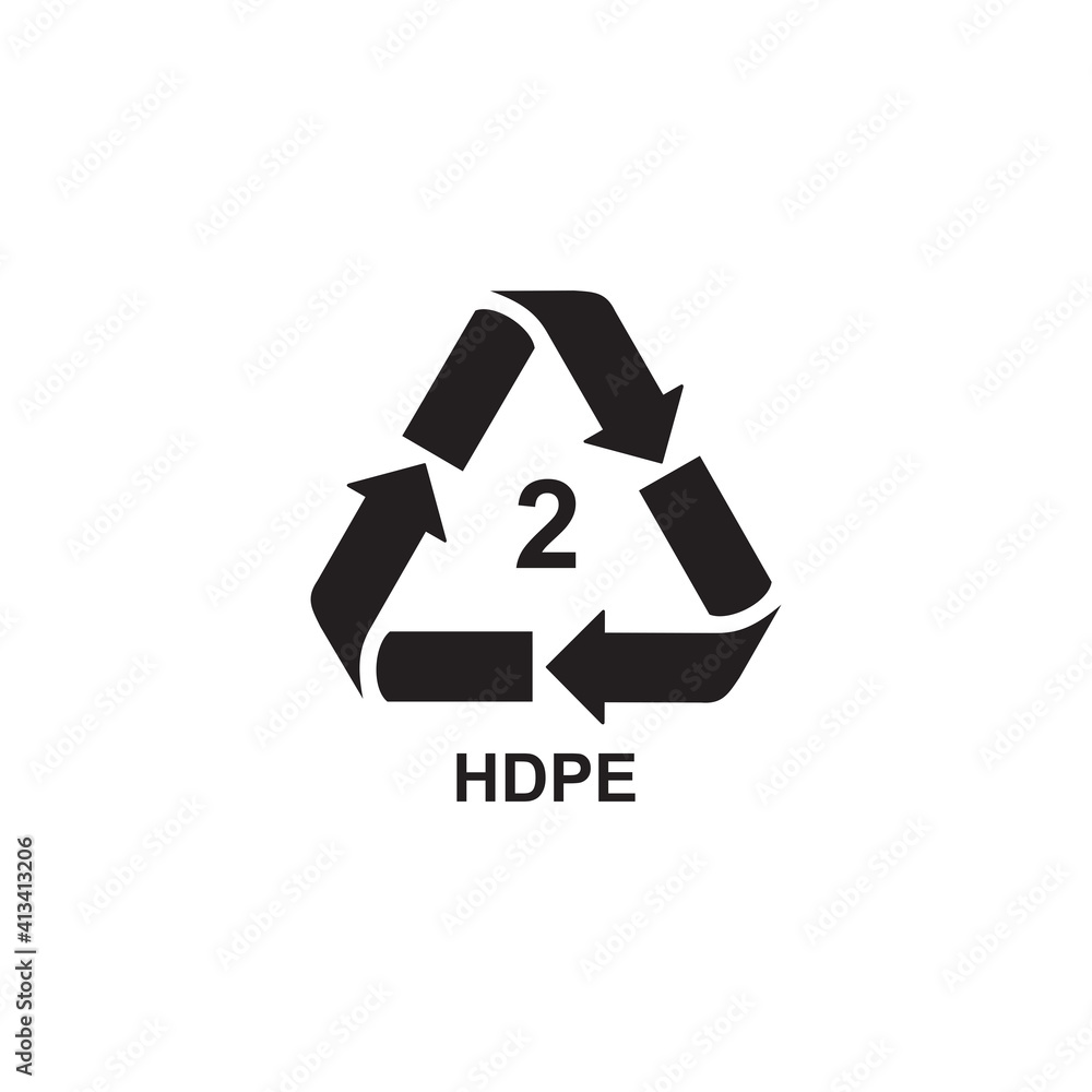 HDPE mark icon symbol sign vector HDPE mark icon symbol sign vector