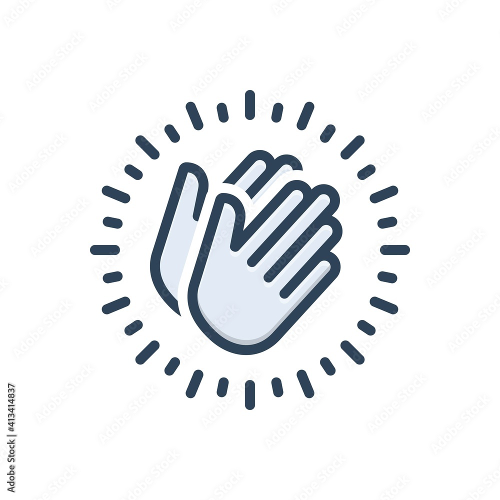 Fototapeta premium Color illustration icon for appreciate