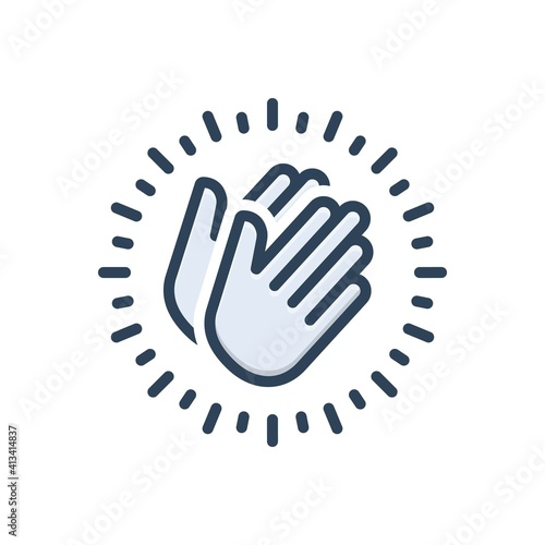 Color illustration icon for appreciate 