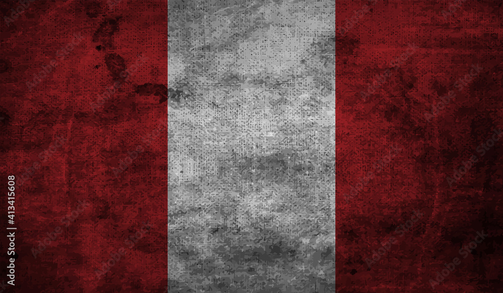Grunge Peru flag. Peru flag with waving grunge texture. Grunge Peru flag. Peru flag with waving grunge texture.