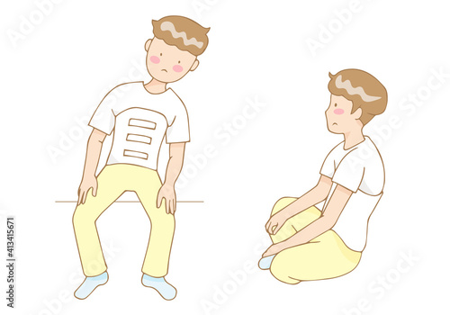 コルセットをしている人物
