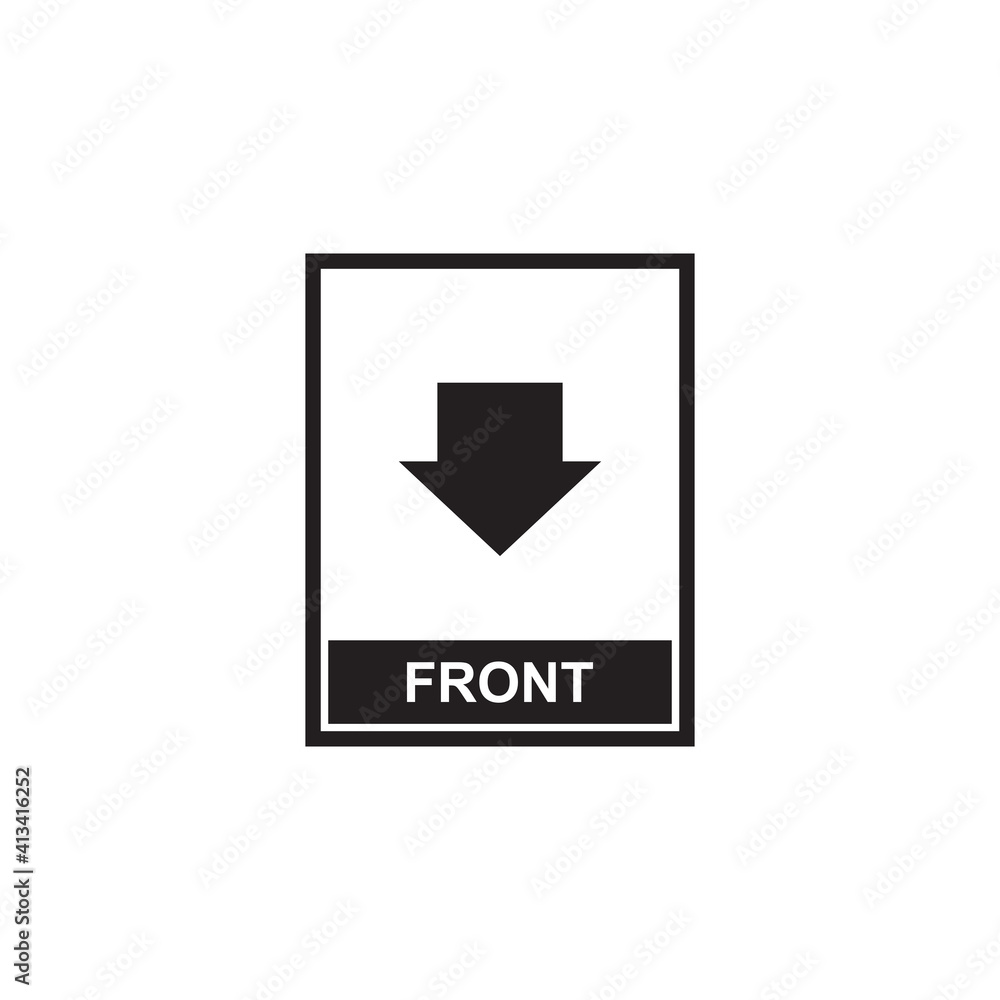 front packaging icon symbol sign vector front packaging icon symbol sign vector