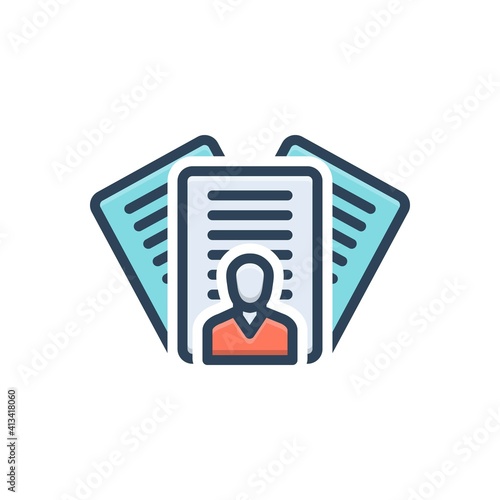 Color illustration icon for expose