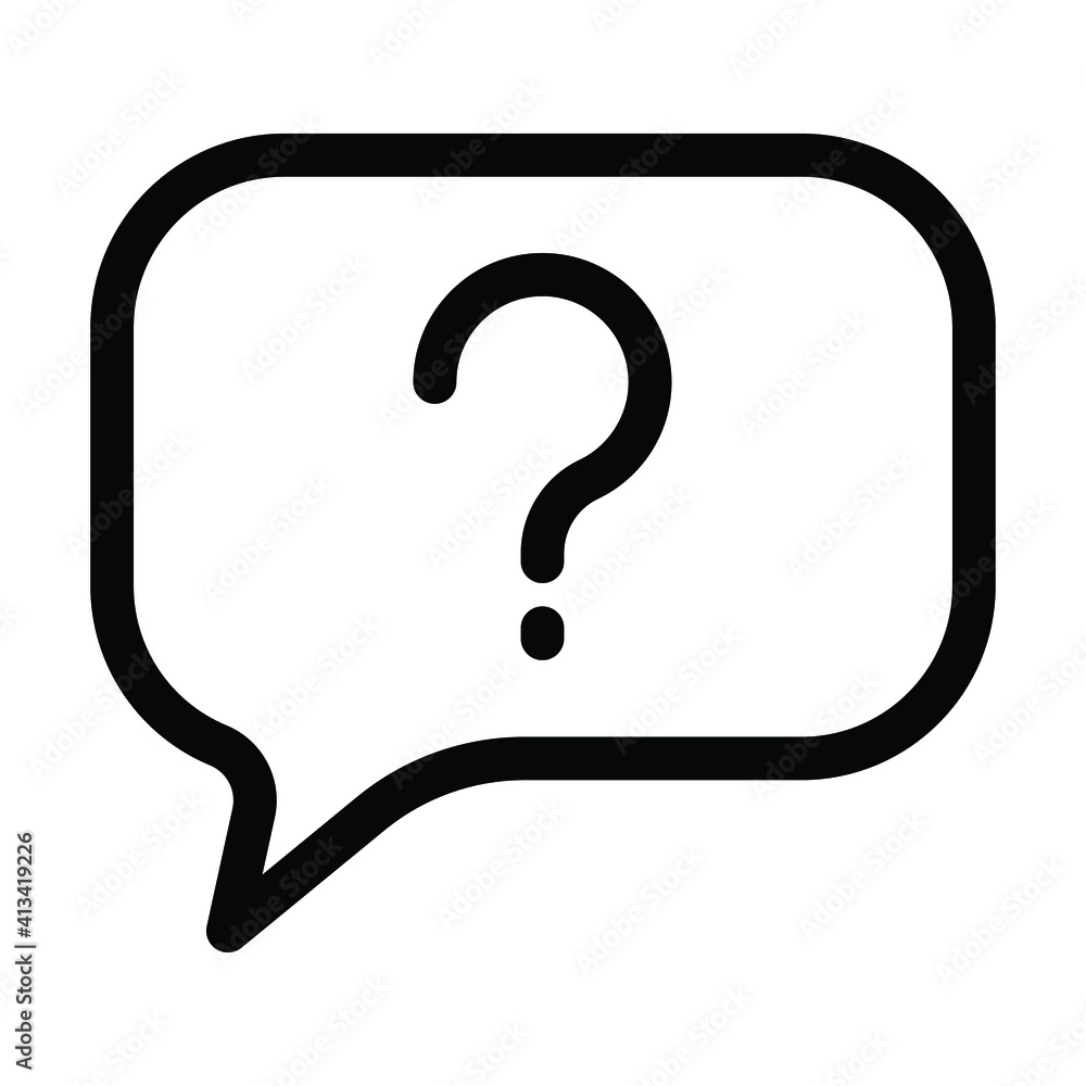 question mark icon, chat bubble icon vector question mark icon, chat bubble icon vector