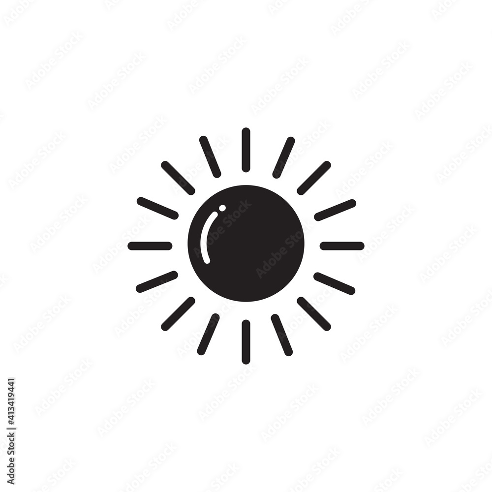 sun icon symbol sign vector