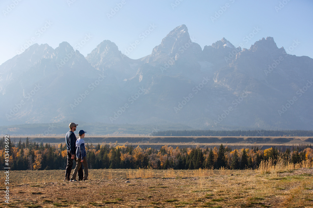 family in grand teton