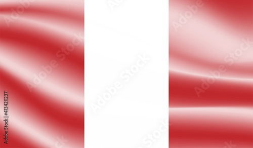 Grunge Peru flag. Peru flag with waving grunge texture.