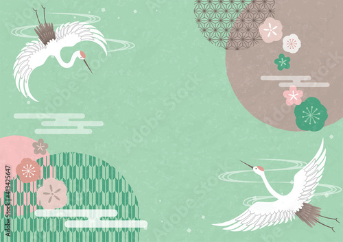 simple frame of Japanese traditional patterns