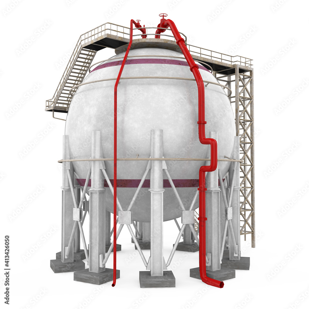 Spherical Storage Tank Isolated Spherical Storage Tank Isolated