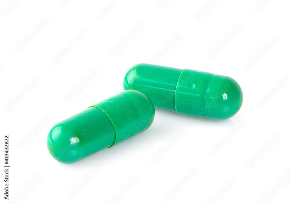 capsules isolated on white background. capsules isolated on white background.