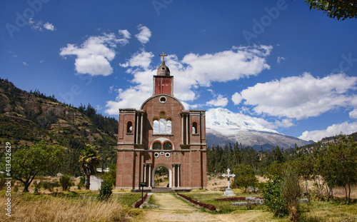 Campo Santo, the memorial and cemetery built on the site of the earthquake and Huascaran avalanche that wiped out Yungay, Peru 